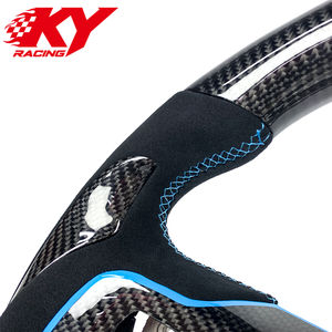 Volant de course en cuir et fibre de carbone, accessoires auto personnalisés pour Ford Mustang S550 GT350 500 Shelby 2015-2023 - Product Image 2