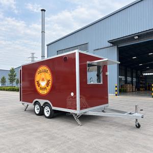 Remorque de cuisine mobile carrée avec marquage personnalisé et trappe de service pour la vente de nourriture de rue commerciale - Product Image 4