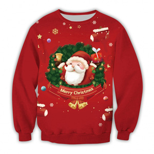 Suéter de Invierno Transpirable para <span class=keywords><strong>Mujer</strong></span>, Cuello Redondo, Estampado Digital, Manga Larga, Diseño Navideño - Product Image 2