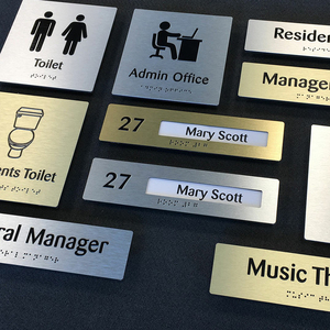 Kelly Custom all'ingrosso piastra porta Braille con Bump Touch segnaletica di guida di bordo di alta illuminazione e Logo speciale segno di Prompt per non vedenti - Product Image 4