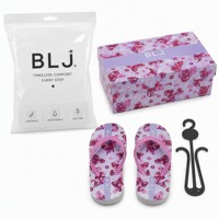 Sandal Jepit Anak OEM Logo Kustom Pabrik Langsung, Sol PE Motif Kupu-kupu Bunga Pink, Tali Y, Manis untuk Anak Perempuan, Musim Panas, Pantai, Bersertifikasi BSCI