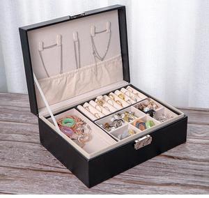 Manufacturers Provide Multi Function Custom Large Capacity Double Jewellery Storage Box with Lock - Product Image 2