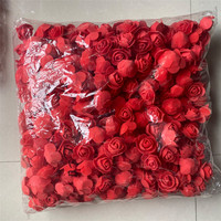 Handgemaakte 500 stuks/zak Kunstmatige Kleine 3,5CM PE Schuim Rozenkop Mini Bloem voor DIY Decoratie Rozenbeer Bruiloft Feest Festival Party