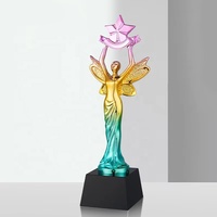 Vente en gros Trophée en résine personnalisé Prix du meilleur danseur Trophées en cristal colorés personnalisés Cadeau d'affaires
