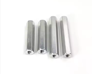 Columna Hexagonal M3M4 Personalizada con Doble Tuerca Integrada de Aluminio Pulido No Estándar, de Fábrica de Metales China - Product Image 2
