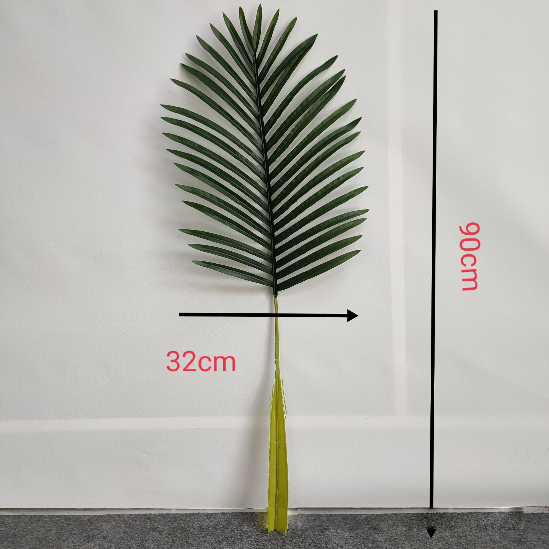 tige en plastique 90cm vert