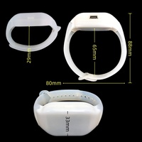 Bracelet lumineux à radiofréquence réglable, 800 mètres, étanche IPX4, 15 couleurs LED, silicone souple, rechargeable