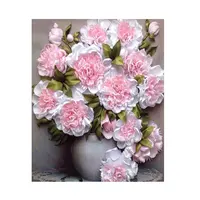 Velluto classico fiore di cotone pittura diamante 5d vaso decorativo kit pittura diamante pittura a mano arte della parete come regali