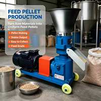 Machine à granulés d'aliments pour animaux à faible bruit, petite et mobile, pour la production d'élevage domestique