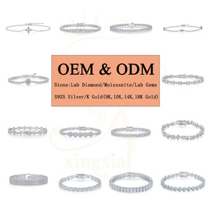 Venda quente 18K Banhado A Ouro Passe <span class=keywords><strong>Tester</strong></span> Diamante 925 Prata 2mm a 6mm Pulseira De Diamante Link VVS1 D Cor Moissanite Cadeia De Tênis - Product Image 5
