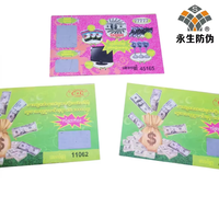 Carte de loterie à gratter gagnante en papier d'art imprimé en couleur pour promotion