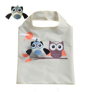 Custom Full Print Cute Animal Shape Reusable <b>Folding</b> Shopping Bag Portable Recycle Foldable Grocery Tote Bag Superet - Product Image 1