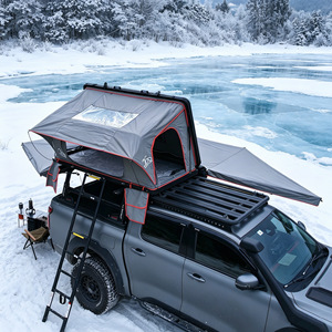 Carpa de techo rígida abatible lateral 2P, base de nido de abeja, cremallera SBS, doble toldo, DDP, compatible con SUV/camioneta - Product Image 3