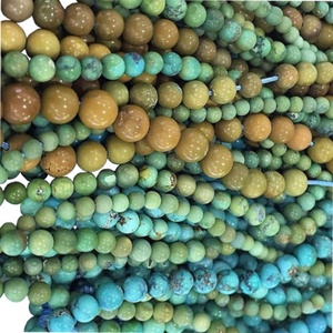 Pierres précieuses naturelles de couleur <span class=keywords><strong>Turquoise</strong></span>, <span class=keywords><strong>perles</strong></span> rondes et naturelles pour la fabrication de bijoux, livraison gratuite - Product Image 5