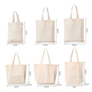 Wholesale Customized Cotton Canvas <b>Tote</b> <b>Bag</b> Plain White Blank Reusable Shopping <b>Bags</b> with Custom Print Logo - Product Image 3