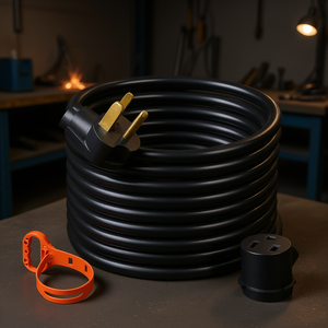 Cable de alimentación de 25 pies, calibre 8, 40 amperios, conector Nema 6-50, cable de extensión para soldadora MIG TIG Plasma Miller Lincoln - Product Image 2