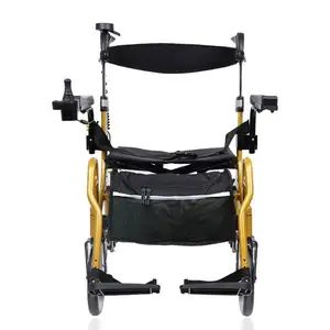 Rotella di alluminio rotella elettrico per anziani alto deambulatore adulto con ruote caddy walker shopping Rollator