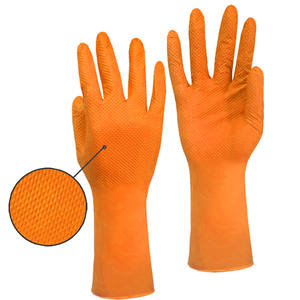 قفازات النتريل النقية 10 ميل 12 ميل، 12 بوصة، بنسيج ماسي لزيادة التماسك، للاستخدام في الصناعة، إصلاح الشاحنات والسيارات، خدمة الأغذية، الميكانيكا، والتنظيف - Product Image 4