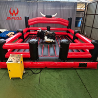 Taureau mécanique durable avec arène de protection gonflable pour les activités de team building et les événements de loisirs
