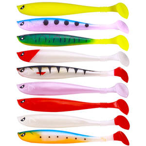 Leurre de pêche souple 9CM/4.1g 11CM/8.3G 3D Eye Silica Gel Bait T Tail Appâts de pêche artificiels Rock <span class=keywords><strong>Golden</strong></span> Ocean Beach 6 PCS/sac - Product Image 1