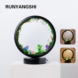 <span class=keywords><strong>Lampe</strong></span> à <span class=keywords><strong>grappe</strong></span> de cristaux ronde faite à la main, thème Forêt Enchantée, alimentée par USB, lumière d'ambiance pour décoration de jardin féerique (vente en gros) - Product Image 2