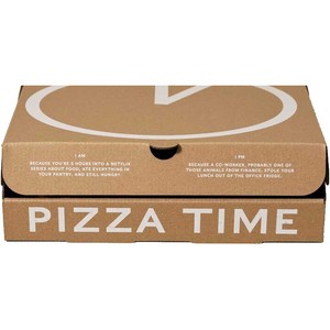 Hộp Pizza Inch Gợn Sóng Màu Nâu In Logo Tùy Chỉnh Màu Trắng Cho Nhà Hàng Bánh Pizza - Product Image 2