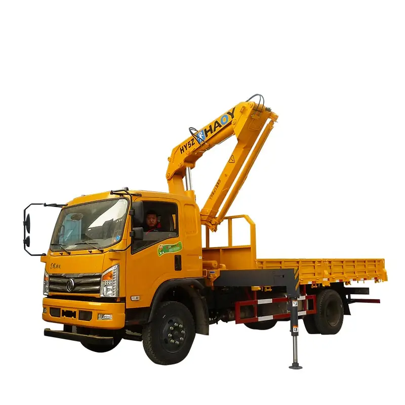 Haoyi Truck Mounted Crane 5ton Hydraulische Knuckle Boom Crane Lifting Hoge 11M Voor Vrachtwagen