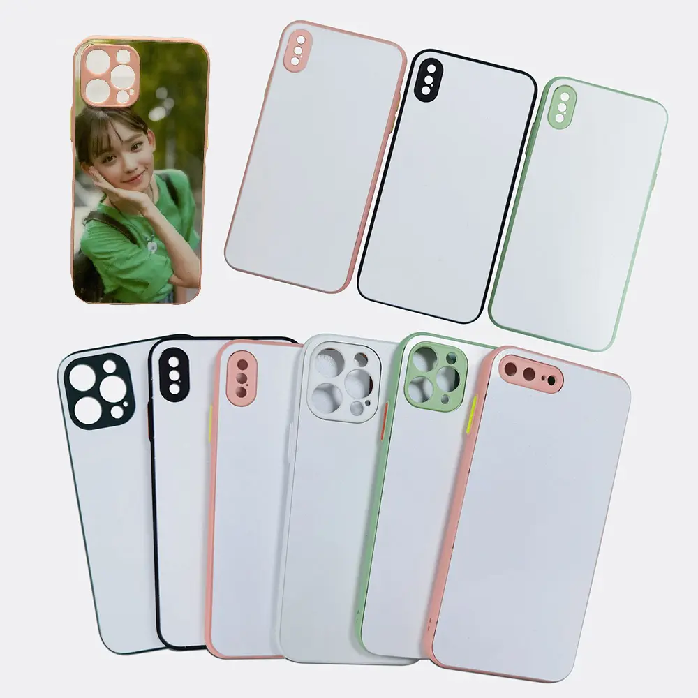 Blank 2D Sublimation TPU Cell Phone Cases DIY Printing Rubber Back Protective Cover For iPhone 12