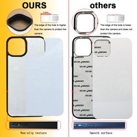 Coque de téléphone vierge 2D en TPU et aluminium antidérapante pour sublimation, vente en gros d'usine, pour Samsung et iPhone 13 Pro Max 12 11 X