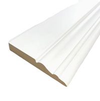 Plinthe en bois de pin pré-encollé blanc à jointures à doigts