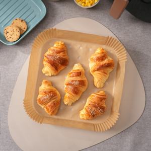 Cuadrado redondo resistente al calor 100 alimentos no pegajosos freidora de aire desechable <span class=keywords><strong>papel</strong></span> de horneado de freidora de aire - Product Image 3