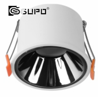 GUPO - Carcasa Empotrable para Downlight en Blanco Cobre, Negro Perla, Borde Estrecho, Antideslumbrante, Apertura Frontal, Marco para MR16 GU10