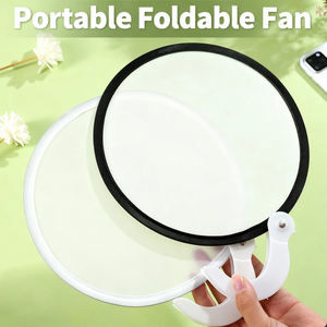 Abanico <span class=keywords><strong>de</strong></span> Mano Plegable Redondo <span class=keywords><strong>de</strong></span> Tela Personalizado con Impresión por Sublimación <span class=keywords><strong>de</strong></span> 60 mm, con Logotipo Personalizado, al por Mayor - Product Image 1