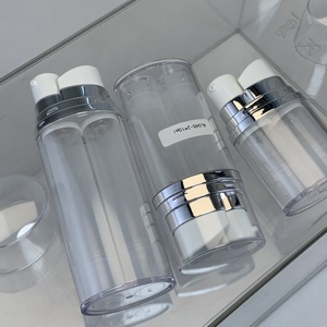 Bouteille vide en PETG à pompe double chambre pour huile visage, 30, 10, 20 ml – Flacons airless doubles pour sérum et lotion - Product Image 3
