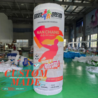 Colonne publicitaire gonflable grand format en forme de canette de bière avec ventilateur intégré, impression de logo personnalisée pour événements sportifs, festivals, vente au détail