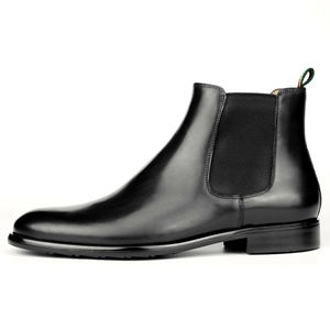 Botas <span class=keywords><strong>Chelsea</strong></span> de estilo británico para hombre, botas transpirables cómodas de piel de vaca de grado superior, zapatos informales para compras al aire libre - Product Image 4