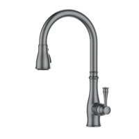 Robinet de Design moderne en or Rose brossé de haute qualité pour évier mitigeur d'eau chaude et froide évier robinet de cuisine à tirette