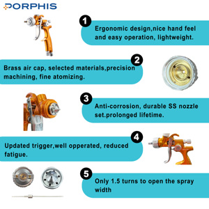 <span class=keywords><strong>Pistolet</strong></span> de <span class=keywords><strong>peinture</strong></span> PORPHIS 0.8/1.0mm avec buse MINI MPH-338, <span class=keywords><strong>pistolet</strong></span> de pulvérisation pour <span class=keywords><strong>carrosserie</strong></span> automobile, <span class=keywords><strong>pistolet</strong></span> de <span class=keywords><strong>peinture</strong></span> pour voitures - Product Image 5