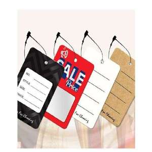 Étiquettes suspendues en papier avec cordon pour accessoires vestimentaires, conçues pour l'emballage de mode et l'identification des articles - Product Image 2