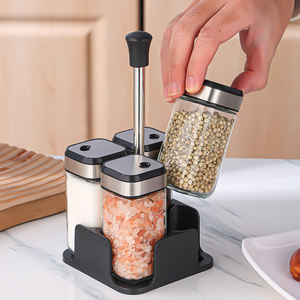 Juego de Salero y pimentero de 4oz y 120ml al por mayor, juego ajustable para verter agujeros, hierbas, sal, azúcar, condimentos, herramientas para especias - Product Image 1