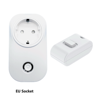 Prise électrique intelligente standard européenne, télécommande FOB, RF433 Hz, 16A, grande taille, prise de courant WIFI, CE ROHS FCC