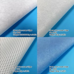 White Blue Color Non-<strong>woven</strong> Polyester Wipes Cleanroom Sheet <strong>Wiper</strong> Folding Design Disposable Wiping - Product Image 2