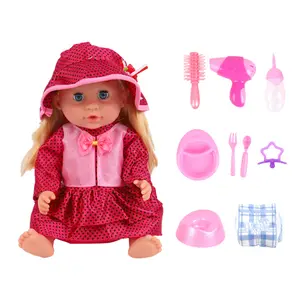 Vente chaude 18 Pouces Simulation Chant Parlant Poupées Habiller Silicone Fille Bébé Poupées Interactives Jouet