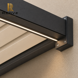 Pérgola de Aluminio de 3x3m para Montar en la Pared con Iluminación LED Cálida, Toldo para Balcón de Apartamento Urbano, RK-C1 - Product Image 2