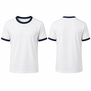 Camiseta Ringer para Hombre, con Logotipo Personalizado, Cuello y Puños en Contraste, Cuello Redondo, Camiseta Lisa, Suave y Transpirable, Múltiples Colores, OEM - Product Image 2