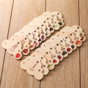 Gran oferta, hito del viaje del <span class=keywords><strong>embarazo</strong></span>, hito de crecimiento semanal de madera, Marco de imagen de sonograma para bebés para mamás primerizas - Product Image 4