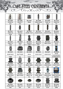 Elementos metálicos Tillers Macolla <span class=keywords><strong>de</strong></span> <span class=keywords><strong>hierro</strong></span> <span class=keywords><strong>fundido</strong></span> para valla, puerta, enrejado y barandilla - Product Image 3