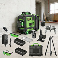 Niveau laser industriel PINENG PN-YQ003G vert 16 lignes 4D multi-lignes à auto-nivellement avec batterie au lithium 18650
