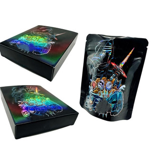 Tùy Chỉnh In Nắp Kéo Bán Buôn Kỳ Lạ Cookie Kẹo Nhựa Ziplock Bao Bì 3.5 Mùi Bằng Chứng 3.5G Mylar Túi Với Hộp Thiết Lập - Product Image 4