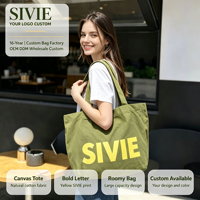Sac fourre-tout en toile lavée écologique avec impression de lettres audacieuses, sac à bandoulière réutilisable, sac de courses personnalisé avec logo, motif OEM, vente en gros